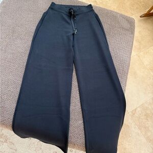 SPANX Black Wide-Leg Lounge Pants with Drawstring Waist